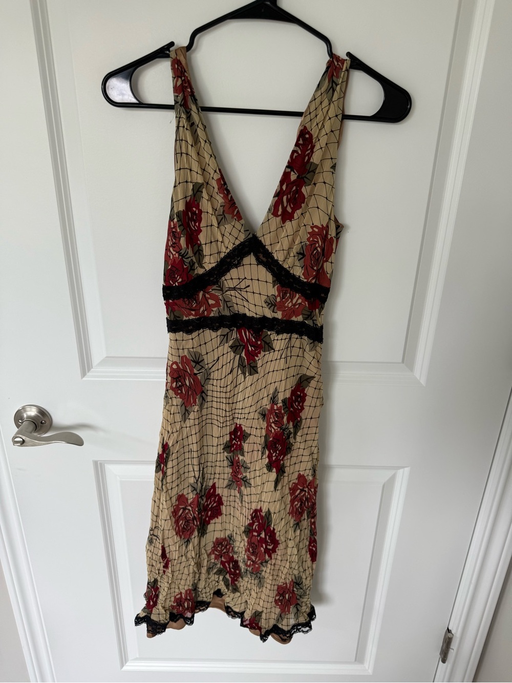 Laundry By Shelli Segal Y2K Vintage Silk Floral Lace Dress